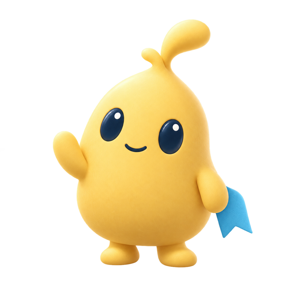 Somely’s yellow companion with a blue bookmark